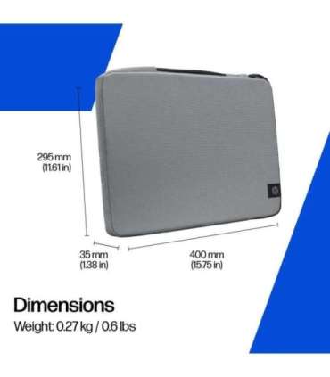 HP Protective 15-16inch Laptop Sleeve - Meteor Silver