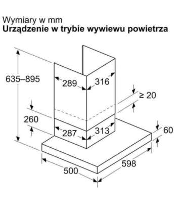 Okap BOSCH DWB63BC60