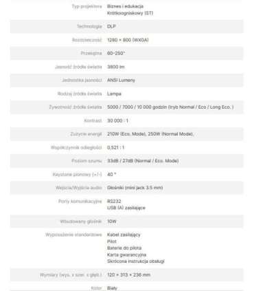 VIVITEK SHORT-THROW PROJECTOR DW355ST