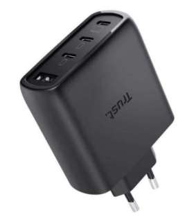 MOBILE CHARGER WALL MAXO 65W/4-PORT GAN BLACK 26067 TRUST