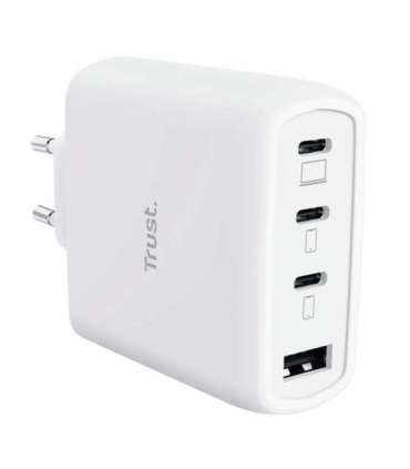 MOBILE CHARGER WALL MAXO 65W/4-PORT GAN WHITE 26068 TRUST