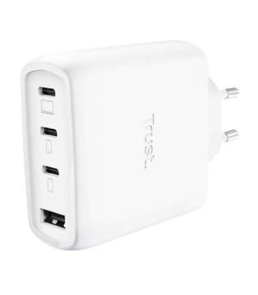 MOBILE CHARGER WALL MAXO 65W/4-PORT GAN WHITE 26068 TRUST
