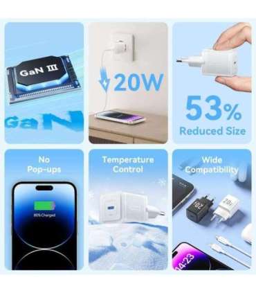 MOBILE CHARGER WALL USB-C/20W TZ-FEPW0-EU-02 VENTION