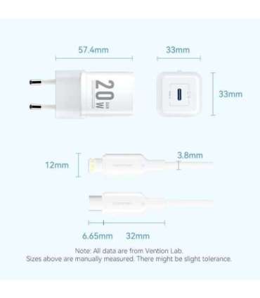 MOBILE CHARGER WALL USB-C/20W TZ-FEPW0-EU-02 VENTION