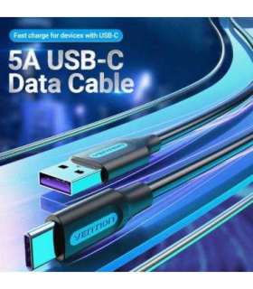CABLE USB-C TO USB2.0/1M PVC BLACK CORBF VENTION