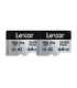 Set of 2 Lexar High-Performance Silver Plus microSDXC 2x64GB memory cards + adapter