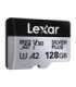 Set of 2 Lexar High-Performance Silver Plus microSDXC 2x128GB memory cards + adapter