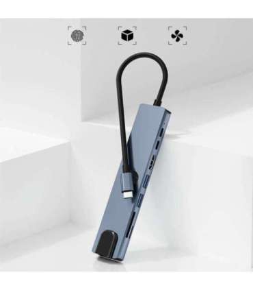 Hawk HW-HUB801 8in1 Adapter USB-C