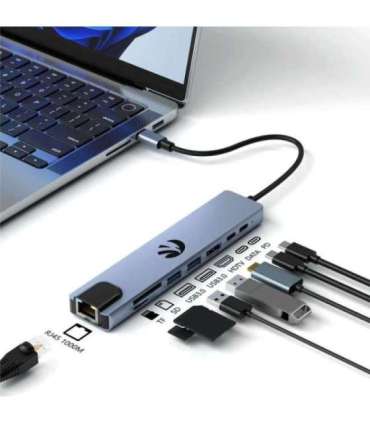Hawk HW-HUB801 8in1 Adapter USB-C