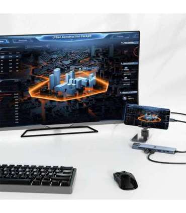 Hawk HW-HUB801 8in1 Adapter USB-C