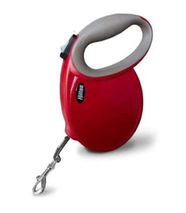 HILTON Smart dog L (30kg) - retractable leash - burgundy-grey - 5 m