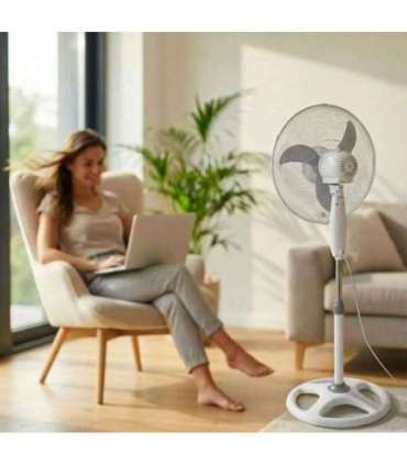 Esperanza EHF002WE, 16 '' standing fan, White and Gray
