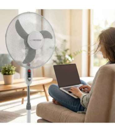 Esperanza EHF002WE, 16 '' standing fan, White and Gray