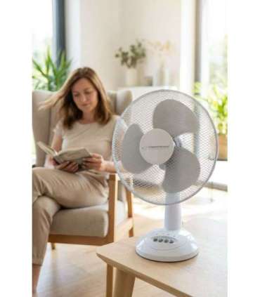 Esperanza EHF003WE, 12'' desk fan, White and Gray