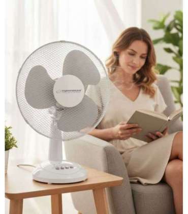 Esperanza EHF003WE, 12'' desk fan, White and Gray