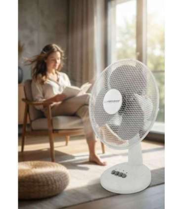 Esperanza EHF003WE, 12'' desk fan, White and Gray