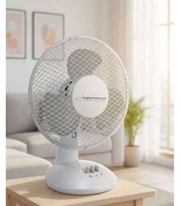Desktop fan 9" Esperanza EHF004WE ZEPHYR White-Gray