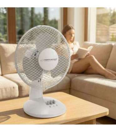 Desktop fan 9" Esperanza EHF004WE ZEPHYR White-Gray