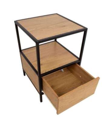 Abilaud/öökapp HEDVIG 40x40xH59cm, saar/must