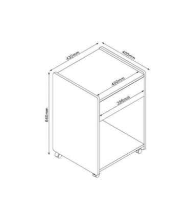 Abilaud / öökapp LESTER 43x40xH64cm