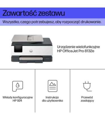 HP OfficeJet Pro 8132e Wireless All-in-One Color Printer, Instant Ink Two-sided printing