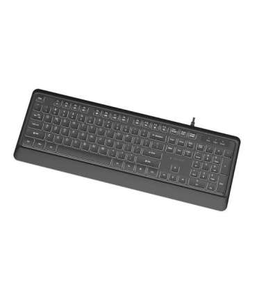 GEMBIRD SLIM WIRED BACKLIGHT KEYBOARD BLACK, US LA