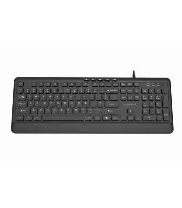 GEMBIRD SLIM WIRED MULTIMEDIA KEYBOARD BLACK, US