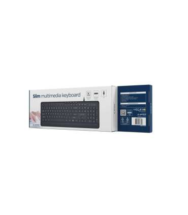 GEMBIRD SLIM WIRED MULTIMEDIA KEYBOARD BLACK, US
