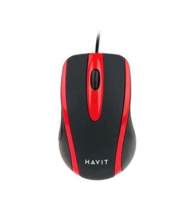 Havit HV-MS753 - universal computer mouse, red and black