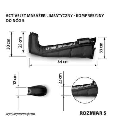 Activejet ACM-PLUS-A1 S lymphatic compression massager for legs