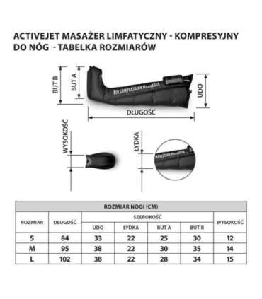 Activejet ACM-PLUS-A1 S lymphatic compression massager for legs