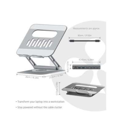 NB ACC STAND ALUMINIUM USB-C/CSV-2554 CLUB3D