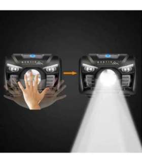 Montis Akumulatorowa latarka nagłowna z sensorem MT001 Black Headband flashlight LED