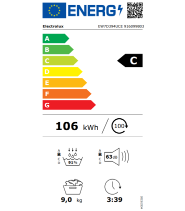 Dryer ELECTROLUX EW7D394UCE