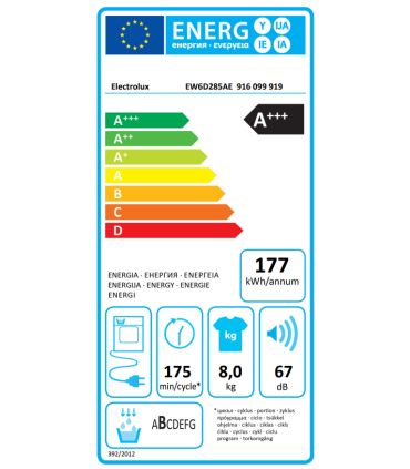 Dryer ELECTROLUX EW6D285AE