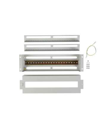 Lanberg 19" 3U Voltage Distrubution Panel with Din Rail TS-35 Grey