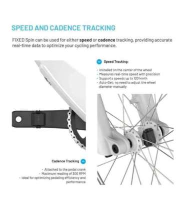 Fixed Cadence/Speed Sensor Spin Bluetooth Black
