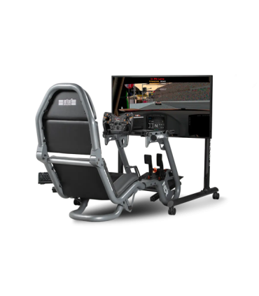 Next Level Racing Floor stand Round Tube Freestanding Single Monitor Stand Up to 65 " Height adjustment, Tilt |