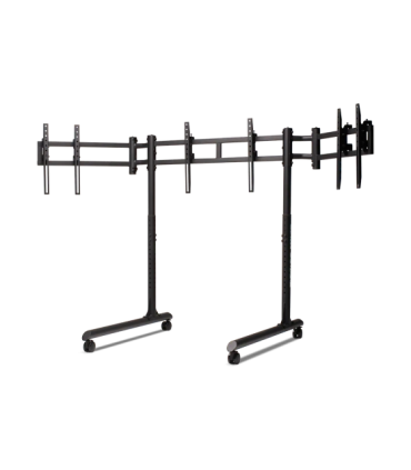 Next Level Racing Floor stand Round Tube Freestanding Single Monitor Stand Up to 3x43 " Height adjustment, Tilt |
