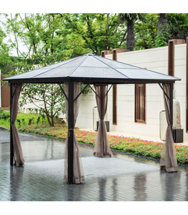 Шатёр ZURICH 3x3xH2,63м коричневый / бежевый