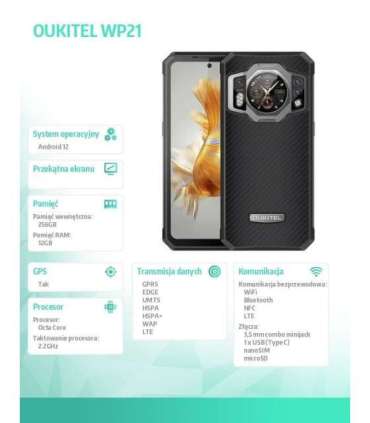 Smartfon WP21 12/256GB black