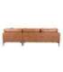 Nurgadiivan SOFIA PN 257x83/168xH82cm, pruun