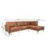 Nurgadiivan SOFIA PN 257x83/168xH82cm, pruun