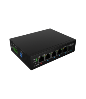 Lanberg Switch PoE 1xBT 3xAT SFP/ETH Din Unmanagment Fast Ethernet ILFE-4P-1GE-1S-90