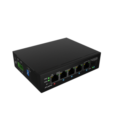 Lanberg Switch PoE 1xBT 3xAT SFP/ETH Din Unmanagment Fast Ethernet ILFE-4P-1GE-1S-90