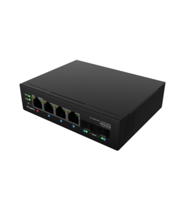 Lanberg Switch Light IndustrialPoE 1xBT 3xAT 2xSFP Din Unmanagment Gigabit Ethernet ILGE-4P-2S-90 Unmanaged