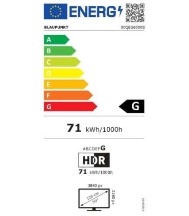 Blaupunkt 50QBG6000S 50” (126cm) QLED 4K Ultra HD Google TV, Dolby Vision, Dolby Atmos Blaupunkt
