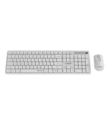 KEYBOARD +MOUSE WRL ENG/WHITE KBS-WMS-01-W GEMBIRD