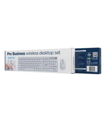 KEYBOARD +MOUSE WRL ENG/WHITE KBS-WMS-01-W GEMBIRD