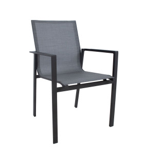 Aiamööblikomplekt AMALFI laud ja 6 tooli, hall